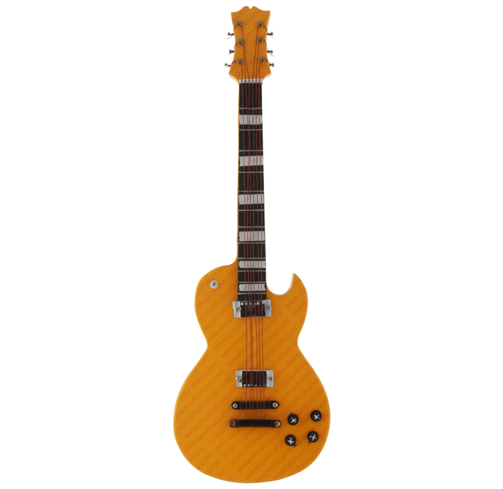 Miniature Yellow Electric Guitar